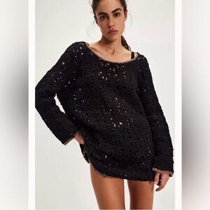 Free People Rue Crochet Tunic Top NWT